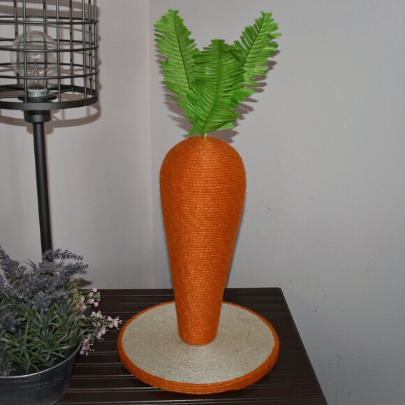 Other - Spring Easter Orange Sisal Rope Carrot Shaped Small Cat Scratcher Post 🥕